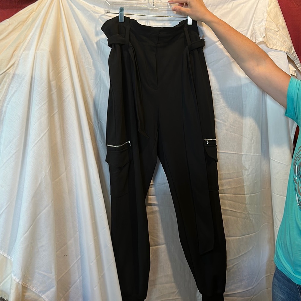 TALL “jogger” pants with front bow sash